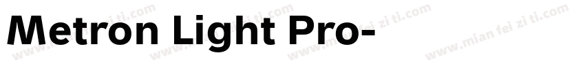 Metron Light Pro字体转换